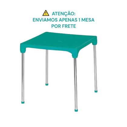 Imagem de Mesa Niquelart Quadrada Plástico Desmontável Resistente Linha Premium