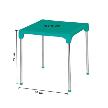 Imagem de Mesa Niquelart Quadrada Plástico Desmontável Resistente Linha Premium