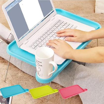 Imagem de Mesa notebook portatil desmontavel suporte bandeja estudo cafe da manha cama sofa home office porta copo