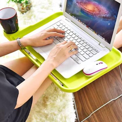 Imagem de Mesa Notebook Portatil Desmontavel Suporte Bandeja Estudo Cafe Da Manha Cama Sofa Home Office Porta