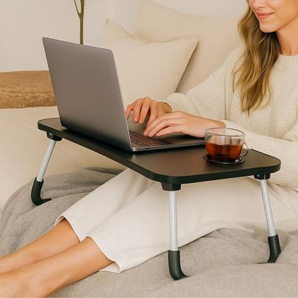 Imagem de Mesa Notebook Portátil E Dobrável Suporte Sofá Cama Estudos