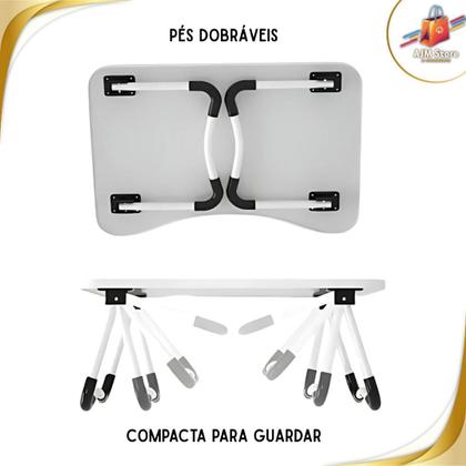 Imagem de Mesa Notebook Portátil E Dobrável Suporte Sofá Cama Estudos
