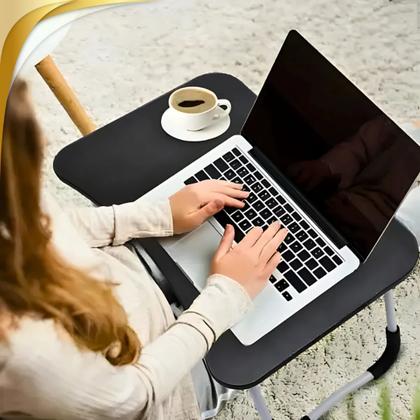 Imagem de Mesa Notebook Portátil E Dobrável Suporte Sofá Cama Estudos