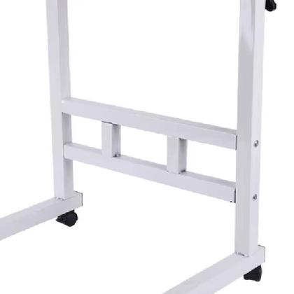 Imagem de Mesa Notebook Rodinhas Altura Ajustavel Home Office Multifuncional Computador Escrivaninha Sala Marrom