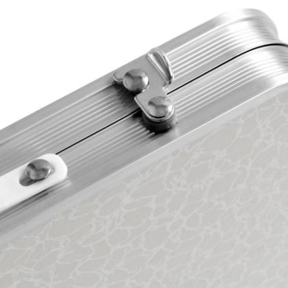 Imagem de Mesa Notebook Vira Maleta Suporte Estudo Laptop Dobravel De Aluminio Com Tampo Mdf Cama Camping Sofa Portatil