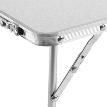 Imagem de Mesa notebook vira maleta suporte estudo laptop dobravel de aluminio com tampo mdf cama camping sofa portatil