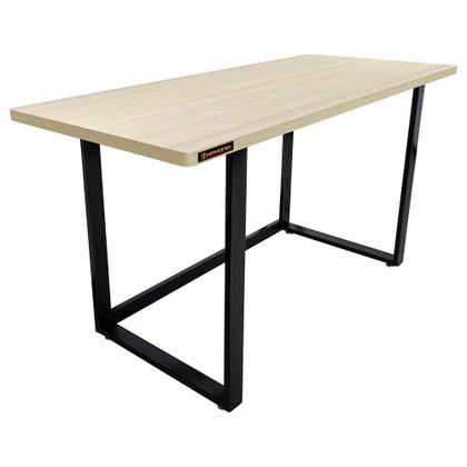 Imagem de Mesa Office Hayonik MHO 1300, Carvalho Berlin, Estilo Industrial, Pés Niveladores e Suporta Peso Máximo de 150 Kg - 72340