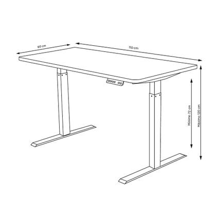 Imagem de Mesa Office KABUM! TECH DT900, Branca E Madeira, Regulagem De Altura Automática , Memorização 4 Usuários, Anti Esmagamento - KTDT900BRMN