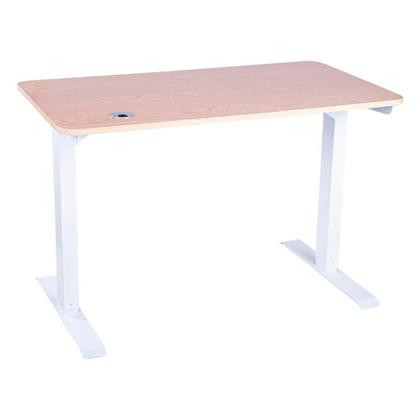 Imagem de Mesa Office KABUM! TECH DT900, Branca E Madeira, Regulagem De Altura Automática , Memorização 4 Usuários, Anti Esmagamento - KTDT900BRMN