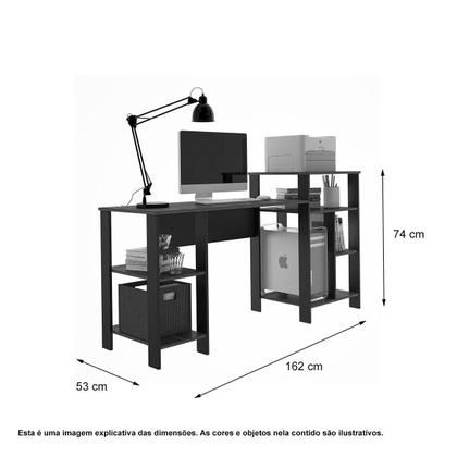 Imagem de Mesa Office Londres Affara com Prateleiras para Objetos