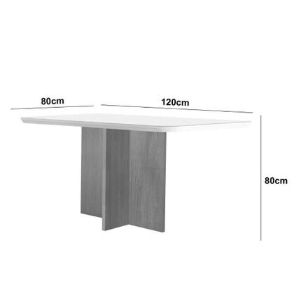 Imagem de Mesa Olimpia 120 Mdf Canto Copo E Com 4 Cadeiras Safira Veludo Capuccino/naturalle/naturalle