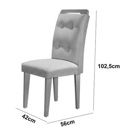 Imagem de Mesa Olímpia 120cm Mdf Canto Reto Com 4 Cadeiras Carol