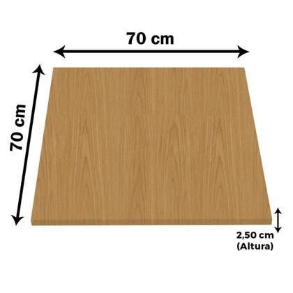 Imagem de Mesa Ômega Ferro Branco 74 cm (Alt) Base em X Tampo MDP Quadrado Samba 70 cm (Larg) x 2,50 cm (Alt)