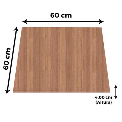 Imagem de Mesa Ômega Ferro Branco 74cm (Alt) Base em X Tampo MDP Quadrado Noce Nat 60cm (Larg) x 2,50cm (Alt)