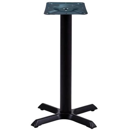 Imagem de Mesa Ômega Ferro Preto 74 cm (Alt) Base em X Tampo MDP Quadrado 70 cm (Larg) x 2,50 cm (Alt) Samba