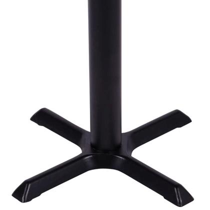 Imagem de Mesa Ômega Ferro Preto 74 cm (Alt) Base em X Tampo MDP Quadrado 70 cm (Larg) x 2,50 cm (Alt) Samba