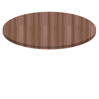 Imagem de Mesa Ômega Ferro Preto 74 cm (Alt) Base em X Tampo MDP Redondo 70 cm (Larg) x 2,50 cm (Alt) Walnut