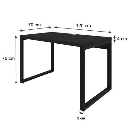 Imagem de Mesa Operacional 120x70x75cm Yon Preto Preto