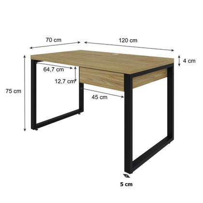 Imagem de Mesa Operacional C-01gav. 120x70x75cm Yon Vermont Vermont