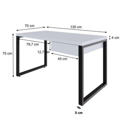 Imagem de Mesa Operacional C-01gav. 135x70x75cm Yon Branco Branco