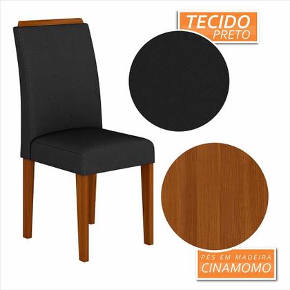 Imagem de Mesa Oval Com 4 Cadeiras Montana 1,36 Cin/off/preto - Móveis Arapongas