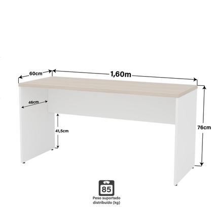 Imagem de Mesa P/computador/escrivaninha/escritório 1.60x60 Nogal Tampo 30mm