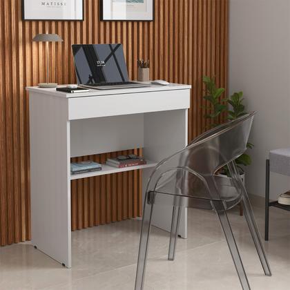 Imagem de Mesa P/ Computador Home Office Vitória 1 Gaveta - Branco