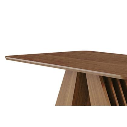 Imagem de Mesa p/ Cozinha Agata c/ Tampo Madeirado 130x80cm Cinamomo - Cimol