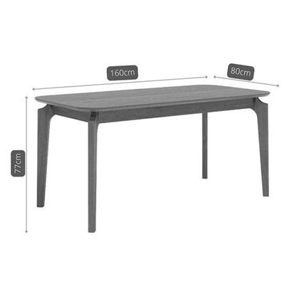 Imagem de Mesa p/ Cozinha Ficus Natuame c/ Tampo Madeirado 160x80cm Carvalho/Cinamomo - Cimol