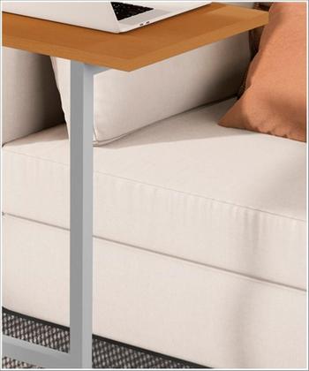 Imagem de Mesa P/Notebook Thor MDP Nature Pés Ferro Cinza Sal Movelaria