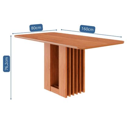 Imagem de Mesa para 4 Lugares Tampo em MDF Mesa 130cm Moderna Ariela Cimol Cinamomo
