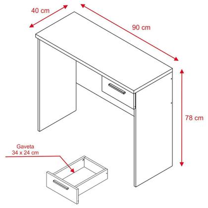 Imagem de Mesa Para Computador 1 Gaveta Nt2000 Nogal Trend - Notavel - Notável Móveis