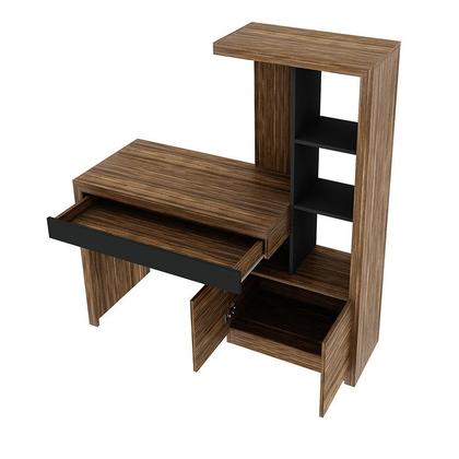 Imagem de Mesa Para Computador 122,5x138x46,5 cm Nogal/Preto