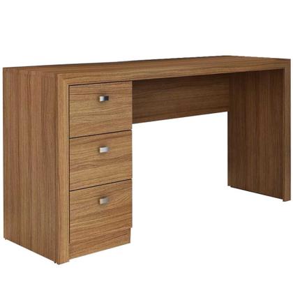 Imagem de Mesa para Computador 3 Gavetas Amendoa Me4102 - Tecno Mobili
