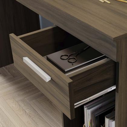 Imagem de Mesa para Computador Bay 1 Gaveta Nogal - Pnr Móveis