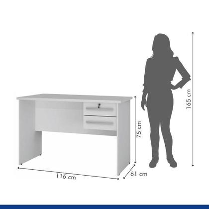 Imagem de Mesa Para Computador Byte Com 2 Gavetas Valdemóveis