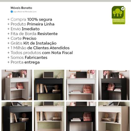 Imagem de Mesa Para Computador com 1 Gaveta Ideal Para Estudar ou Trabalhar Resistente Facil Montagem