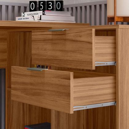 Imagem de Mesa Para Computador Com 2 Gavetas Office NT2060 Notável Freijó