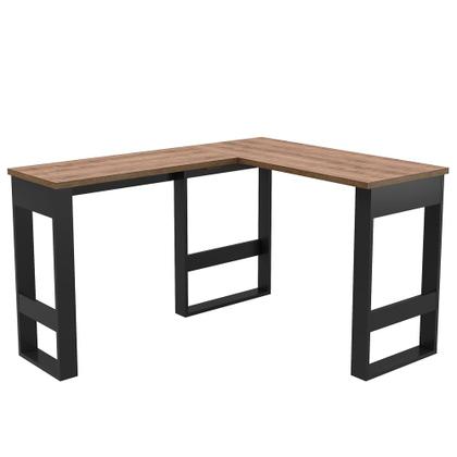 Imagem de Mesa Para Computador em L Chess F04 Preto/Solanum - Mpozenato