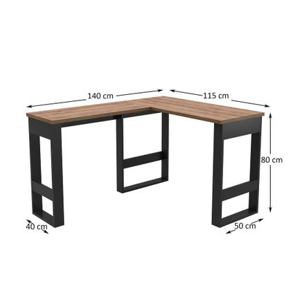 Imagem de Mesa Para Computador em L Chess F04 Preto/Solanum - Mpozenato