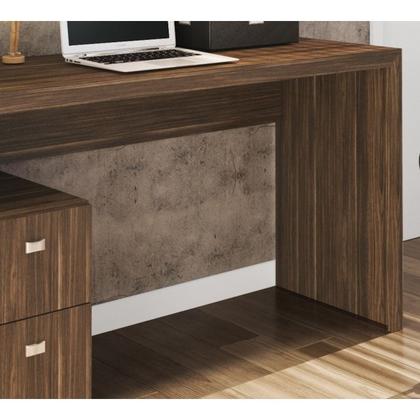 Imagem de Mesa Para Computador / Escritorio 2 Gavetas ME4130 Nogal Tecno Mobili