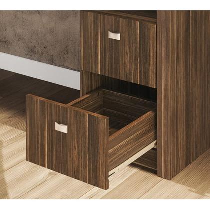 Imagem de Mesa Para Computador / Escritorio 2 Gavetas ME4130 Nogal Tecno Mobili