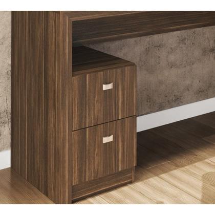Imagem de Mesa Para Computador / Escritorio 2 Gavetas ME4130 Nogal Tecno Mobili