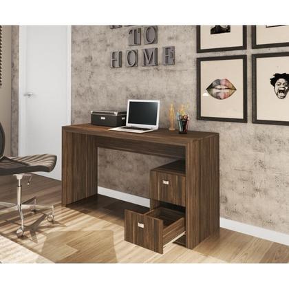 Imagem de Mesa Para Computador / Escritorio 2 Gavetas ME4130 Nogal Tecno Mobili