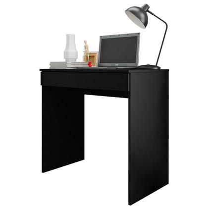 Imagem de Mesa Para Computador Escrivaninha 1 Gaveta Alexia Preto Fosco - AJL Móveis