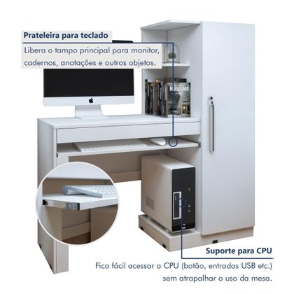 Imagem de Mesa para Computador Escrivaninha com Armário Office