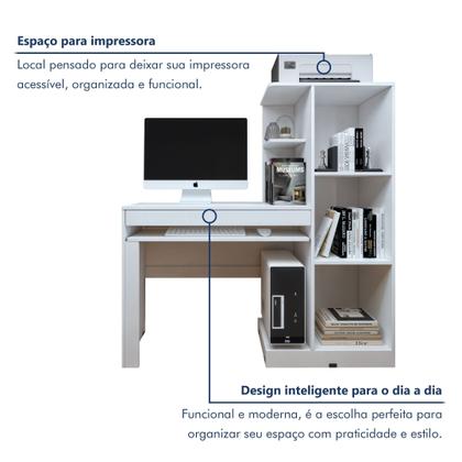 Imagem de Mesa para Computador Escrivaninha com Armário Office