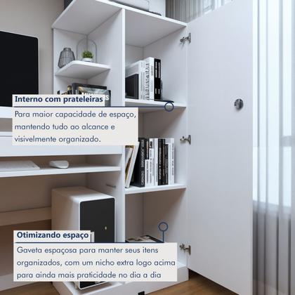 Imagem de Mesa para Computador Escrivaninha com Armário Office