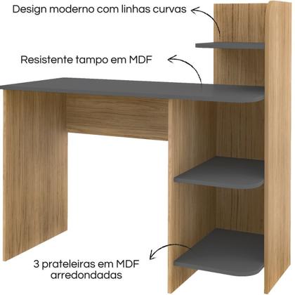 Imagem de Mesa para Computador Escrivaninha de Escritório com Estante Artely Link