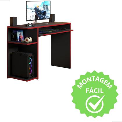 Imagem de Mesa Para Computador Gamer Com 2 Prateleiras - JM3 MÓVEIS